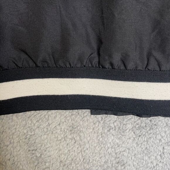 Vintage Liberty Varsity Jacket Mens XL Black Button Front Slim Fit - Picture 12 of 13